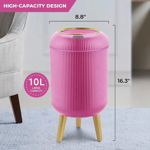 Vista 13 de Pukomc Papelera con sensor inteligente, conveniente e higiénico, fácil de usar, sensor de tecnología, impermeable, papelera de plástico para cocina