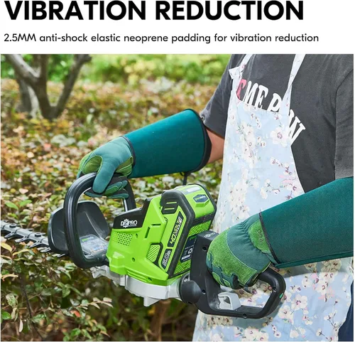 Vista 5 de Vgo... 1 par de guantes de jardinería, guantes de trabajo de seguridad, guantes de manga larga, a prueba de pinchazos, a prueba de espinas, pantalla
