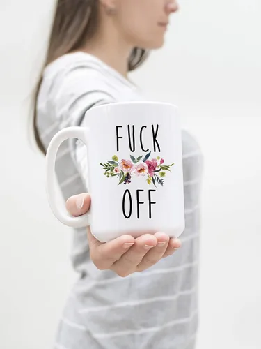 Vista 3 de Taza de café divertida e inadecuada para el mejor amigo de Vulgar, taza grande de 454 ml