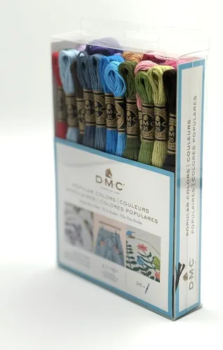 Vista 3 de DMC, 117F25-pc36, hilos para bordado de variedad de colores, paquete de 36 madejas de 8,7 yardas cada una