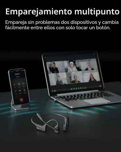 Vista 6 de SHOKZ Auriculares OpenComm2 UC Open-Ear Headset, USB-A Dongle, micrófono