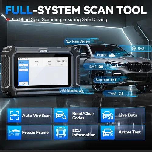 Vista 5 de XTOOL IP500 para escáner BMW OBD2, herramienta de escaneo bidireccional de sistemas completos con ECU C0ding, herramienta de registro de batería