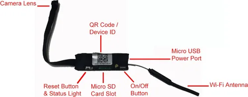 Vista 2 de 1080P HD WIFI PINHOLE Cámara espía con detección de movimiento, alimentado por CC o batería, ranura para tarjeta Micro SD, portátil Mini WiFi DIY