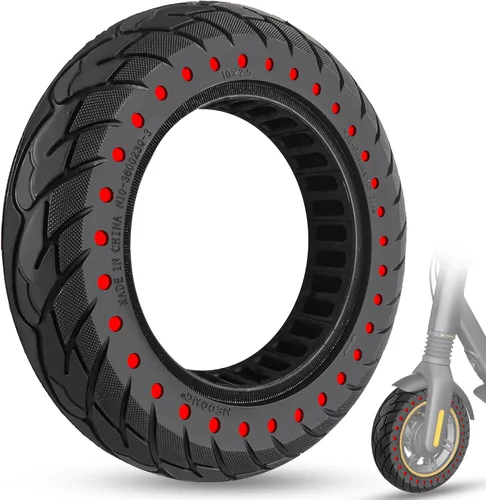 Vista 15 de Neumático Sólido para Scooter Eléctrico de 10 x 2.5 Pulgadas 60/70-6.5 Compatible con Ninebot Max G30P G30LP~Gotrax G5 G6~Hiboy Max 3~Hover 1