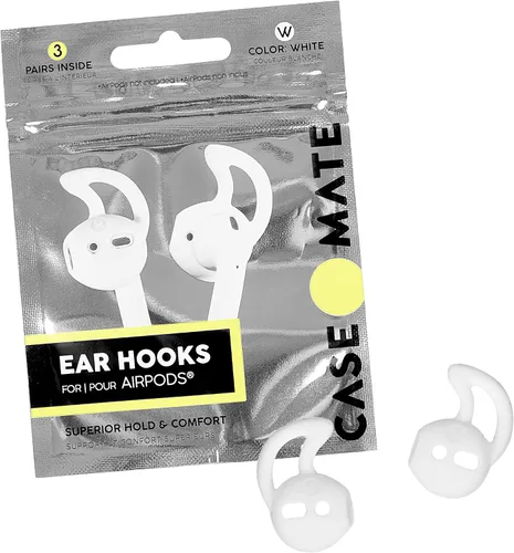 Vista 2 de Case-Mate - Ganchos desmontables para Airpods 1-2 - Compatible con Apple Airpods Series 1 y 2 - Blanco