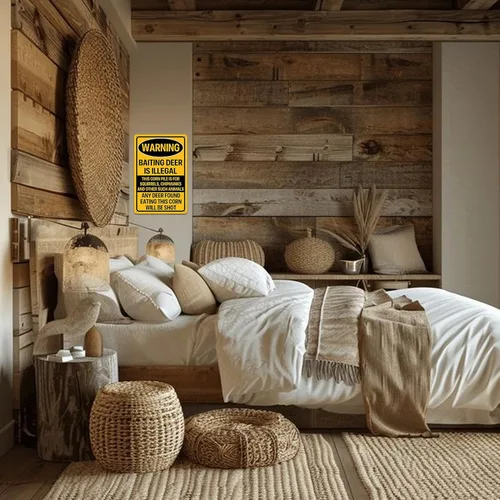 Vista 7 de Regalos de caza para hombres, decoración de cabaña, letreros divertidos de caza para cueva de hombre, letrero de bar, regalos únicos para cazadores