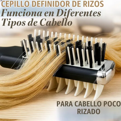 Vista 9 de Cepillo definidor de rizos – Peine de rizos que define con cepillo de doble cara para volumen y peinado con menos tirones – Diseñado para peinar