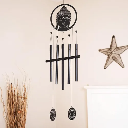 Vista 9 de VP Home Campanillas de viento de mandala brillante de 42 pulgadas para exteriores, carillones de viento de mandala brillante únicos, decoración al