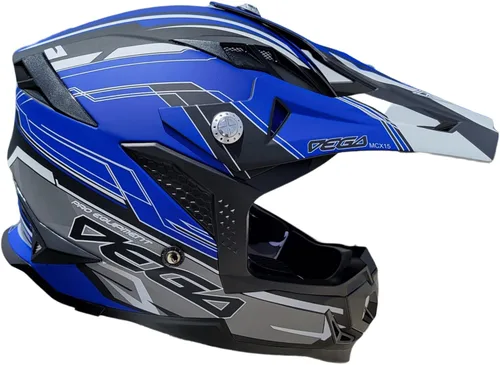 Vista 4 de Vega Helmets - Casco MCX ligero para motocicleta todoterreno completamente cargado
