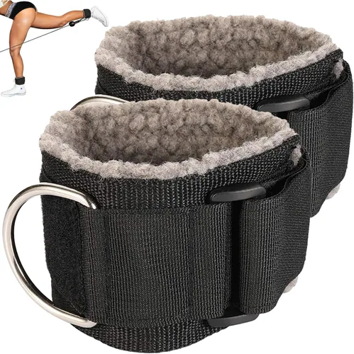 Vista 7 de Correas de tobillo para contraataques de máquina de cable, entrenamientos de glúteos, ejercicios de parte inferior del cuerpo, extensiones