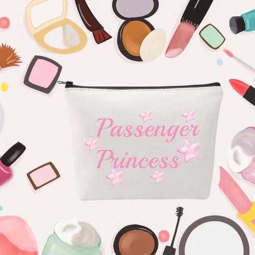 Vista 7 de MNIGIU Bolsa de cosméticos divertida para novia, bolsa de maquillaje de princesa para pasajeros, regalo de princesa, Pasajero Princesa, Multiusos