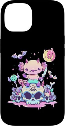 Vista 4 de Pastel Goth Axolotl Creepy Gothic Kawaii Anime Aesthetic Case for iPhone 16