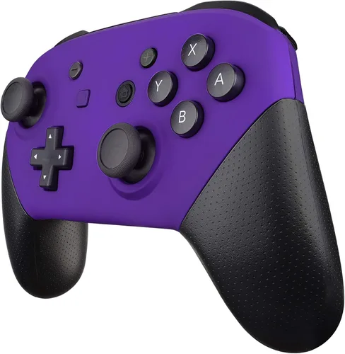 Vista 7 de eXtremeRate Purple Faceplate and Backplate for Nintendo Switch Pro Controller, Soft Touch DIY Replacement Shell Housing Case for Nintendo Switch Pro