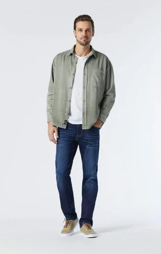 Vista 3 de Mavi Jeans Mens Zach ascenso Regular pierna recta en azul negro Williamsburg