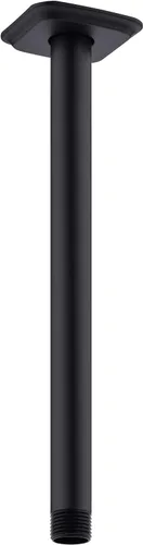Vista 13 de Brazo de ducha con brida de acero inoxidable de 4 pulgadas, extensión recta montada en el techo para cabezal de ducha de lluvia superior, níquel