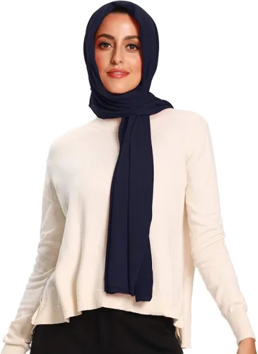Vista 8 de Bufandas de hiyab de jersey para mujer, bufanda para la cabeza, envoltura musulmana para la cabeza Beige
