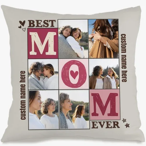 Vista 16 de Custom Pillow Case Printed with a Single Photo and Custom Text Creating a Stylish Decorative Cushion Suitable for Home use While Bringing Meaningful