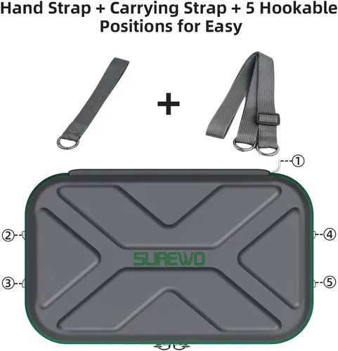 Vista 12 de Osmo Pocket 4/3 - Funda de transporte portátil para almacenamiento de viaje para DJI OSMO Pocket 4/3 Creator Combo Accesorios, bolsa de transporte