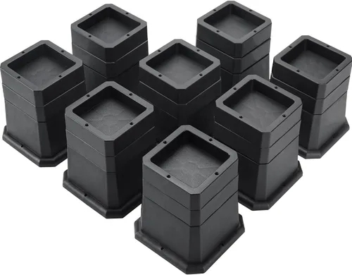 Vista 12 de BTSD-home Elevadores de cama de 1 pulgada resistentes para muebles, para sofá, mesa y silla, color negro, paquete de 4