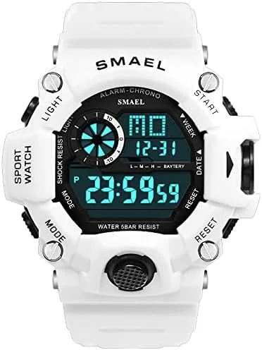 Vista 2 de Relojes de hombre Militar Deportes Electrónico Impermeable LED Cronómetro Digital Analógico Doble Tiempo al aire libre Ejército Reloj de pulsera
