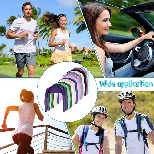 Vista 7 de Zhanmai 14 piezas para mujer chal de enfriamiento con agujero para los dedos chal de enfriamiento de golf chal de enfriamiento manga de brazo