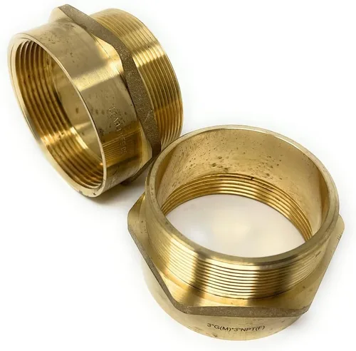 Vista 28 de Adaptador de latón sin plomo Cascada, rosca G británica BSPP macho a NPT hembra (1" x 1" (1 pieza))