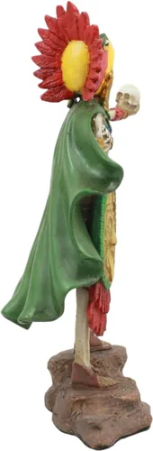 Vista 3 de Gifts & Decor Ebros Tenochtitlan Estatua de esqueleto de guerrero de águila azteca Día de los Muertos Calavera Fantasma Jefe Guerrero Figura