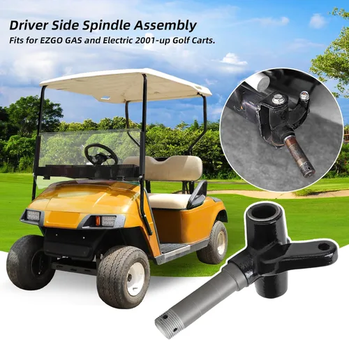 Vista 4 de Roykaw Eje lateral del conductor del carrito de golf para modelos EZGO TXT 2001 en adelante a gas y eléctricos, reemplazo del husillo delantero EZGO