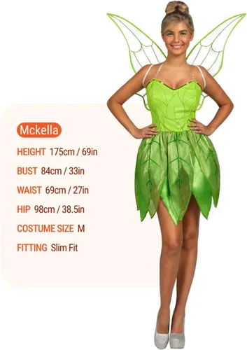 Vista 5 de Spooktacular Creations - Disfraz de cuento de hadas verde con alas de hada para mujer, disfraz de Halloween para adultos