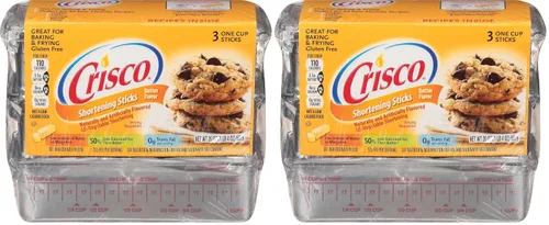 Vista 2 de Barras de aceite vegetal sabor a mantequilla Crisco, 20 onzas, 3 barras