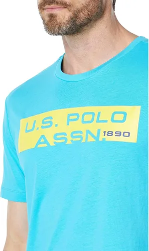 Vista 3 de U.S. Polo Assn. Camiseta estampada rectangular de manga corta