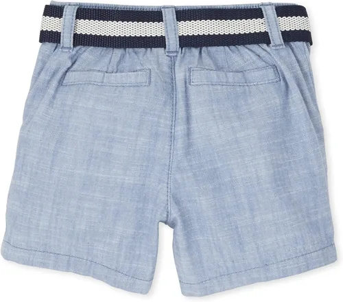 Vista 3 de The Children's Place Conjunto de 2 piezas con botones y pantalones cortos de manga corta para bebés niños y bebés, paquete de 2