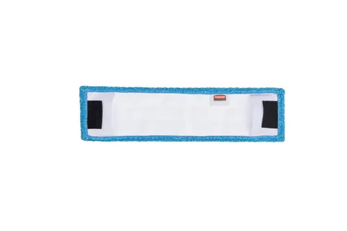 Vista 2 de Rubbermaid Commercial Products Almohadilla de microfibra plana adaptable de 18 pulgadas, azul, para limpiadores profesionales y limpieza ligera