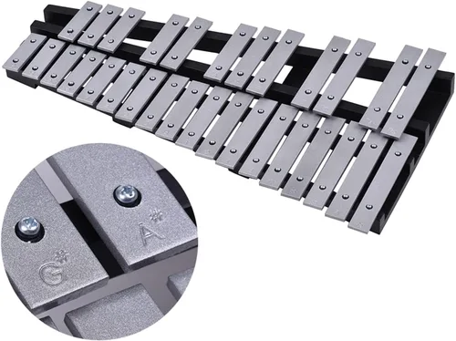 Vista 2 de 30 Note - Xilófono plegable con marco de madera 30-note foldable glockenspiel with aluminum bars, wooden frame, mallets and carrying case for