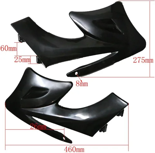 Vista 6 de TDPRO Kit completo de carenado de plástico para guardabarros para Apollo Orion 110cc 125cc 150cc Pit Dirt Bike (4 negro + 3 blanco)