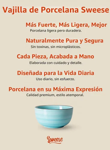 Vista 7 de Sweese Juego de 6 cuencos de porcelana de 4 onzas, mini cuencos para postre, aptos para microondas y lavavajillas, multicolor Colores surtidos