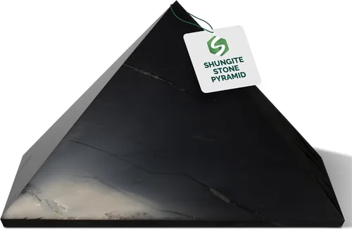 Vista 12 de Shungite World Auténtica pirámide de shungita pulida de 1.18 pulgadas / 1.18 pulgadas, cristal curativo natural de chakras, pirámide negra real