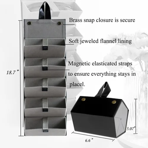 Vista 3 de Estuche para gafas de sol para hombres o mujeres, estuche rígido para lentes múltiples, caja portátil de 5 ranuras para gafas, organizador de gafas