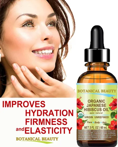 Vista 2 de Botanical Beauty Aceite de HIBISCUS orgánico (Hibiscus Sabdariffa) JAPONÉS 100 Pura Natural Virgen Sin Refinar Prensado en Frío Antienvejecimiento