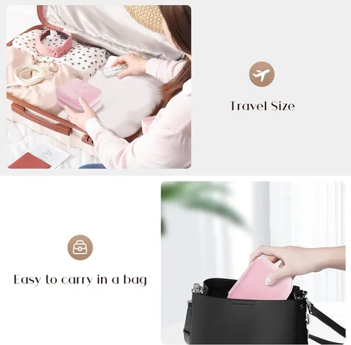 Vista 7 de ProCase Joyeros de terciopelo de felpa organizador compacto de joyas de viaje caja de joyería pequeña para mujer estuche de almacenamiento portátil