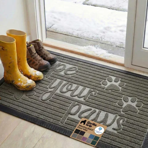 Vista 138 de Gorilla Grip - Tapete WeatherMax todo terreno 100% impermeable, caucho natural, resistente a manchas y decoloración, interior y exterior, fácil