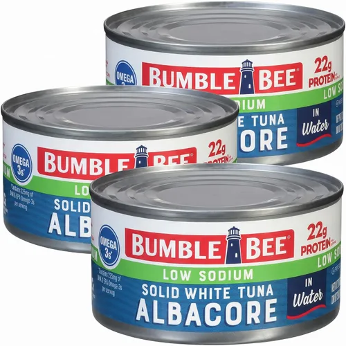 Vista 12 de Bumble Bee Atún blanco sólido en agua, paquete de 3, 9 onzas