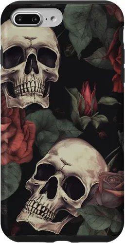 Vista 12 de iPhone 16 Gothic Skull and Roses - Accessorize in Style! Case
