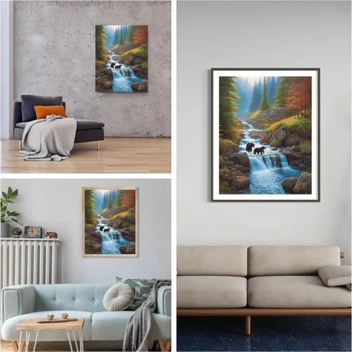 Vista 6 de Diymood - Kit de pintura de diamantes 5D para adultos, pintura de diamante con diamantes, suministros de arte, decoración de pared, 16 x 20 pulgadas