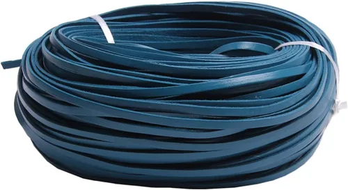 Vista 25 de Cuerda de cuero genuino de 21 yardas, cuerda plana de cuero trenzado para hacer joyas, collares, pulseras, cordones de zapatos, correas de bolsa