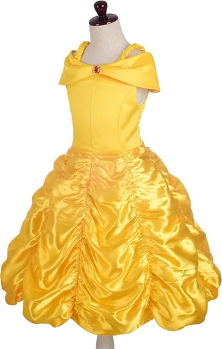 Vista 3 de Dressy Daisy Girls' Princess Yellow Gold Ball Gown Birthday Party Fancy Dress Up Halloween Costume Size 18M-12