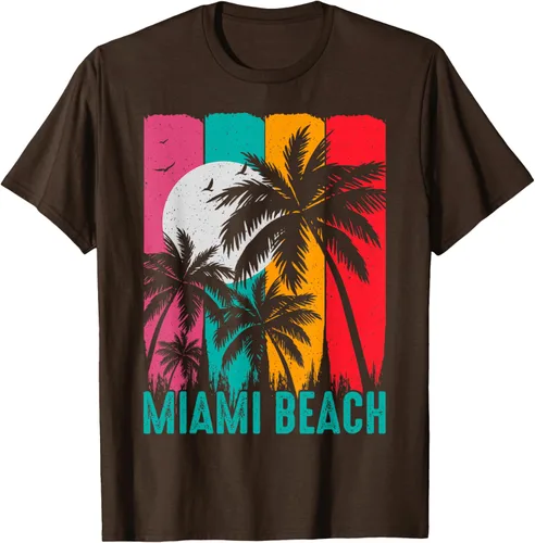 Vista 8 de Camiseta Miami Beach, Negro, S
