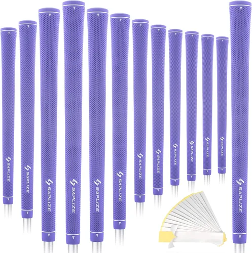 Vista 11 de SAPLIZE Empuñaduras de golf exclusivas para mujer, paquete de 13 empuñaduras de goma suave con diseño cónico optimizado, cómodos y absorbentes
