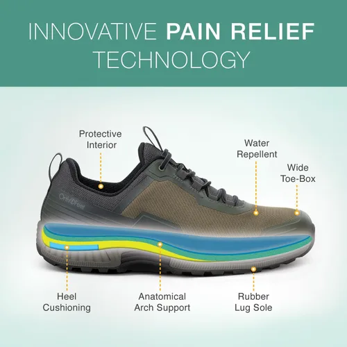Vista 3 de Orthofeet Zapatos de senderismo ortopédicos impermeables en cascada para hombre