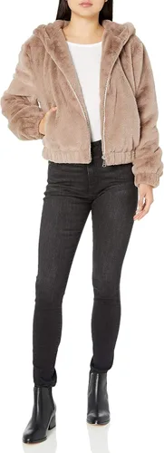 Vista 5 de The Drop Sloane - Chaqueta bomber de piel sintética con cremallera frontal para mujer